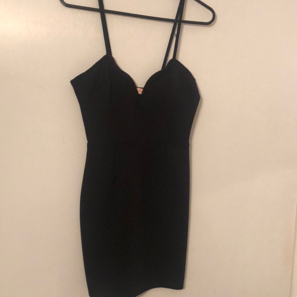 Black mini dress